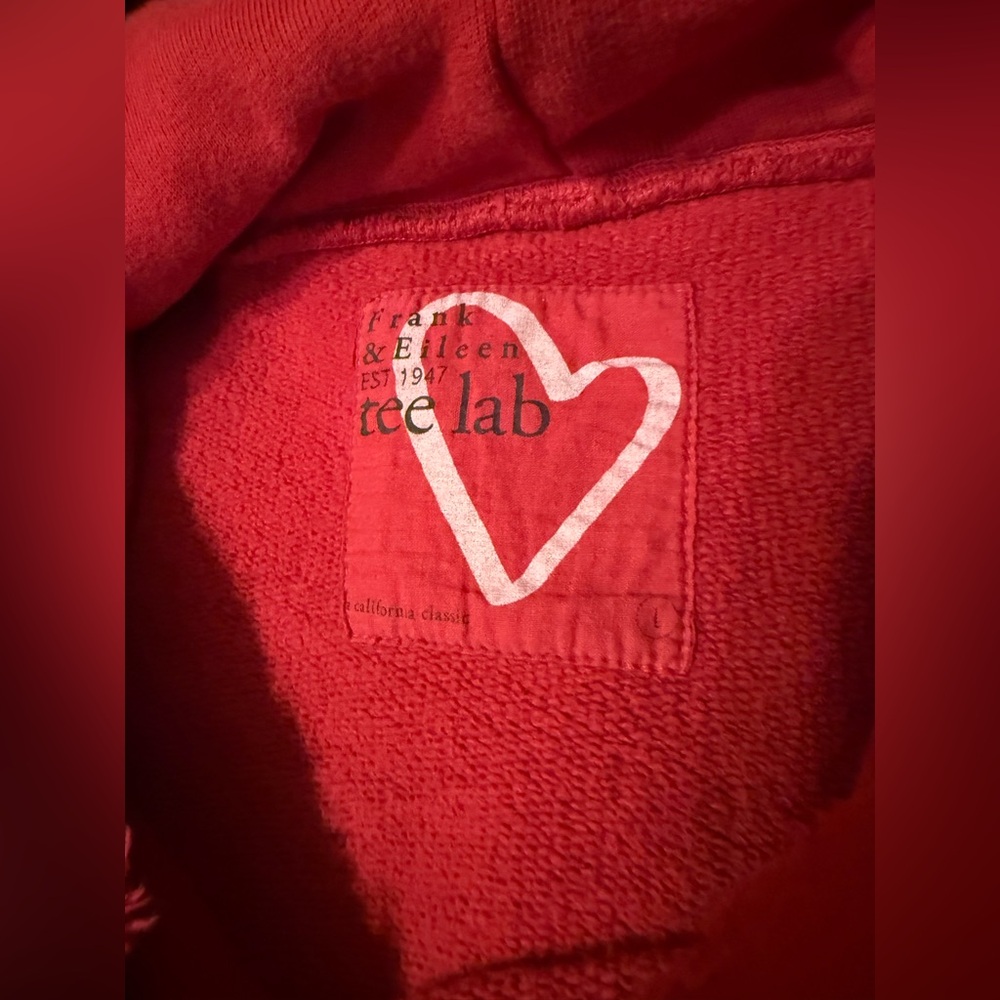 Frank & Eileen, Tee Lab Pullover Hoodie in Red, Size Large